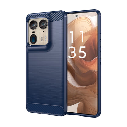 Motorola Edge 50 Ultra Carbon Fibre Brushed Texture TPU Protective Phone Case Shockproof Slim Cover