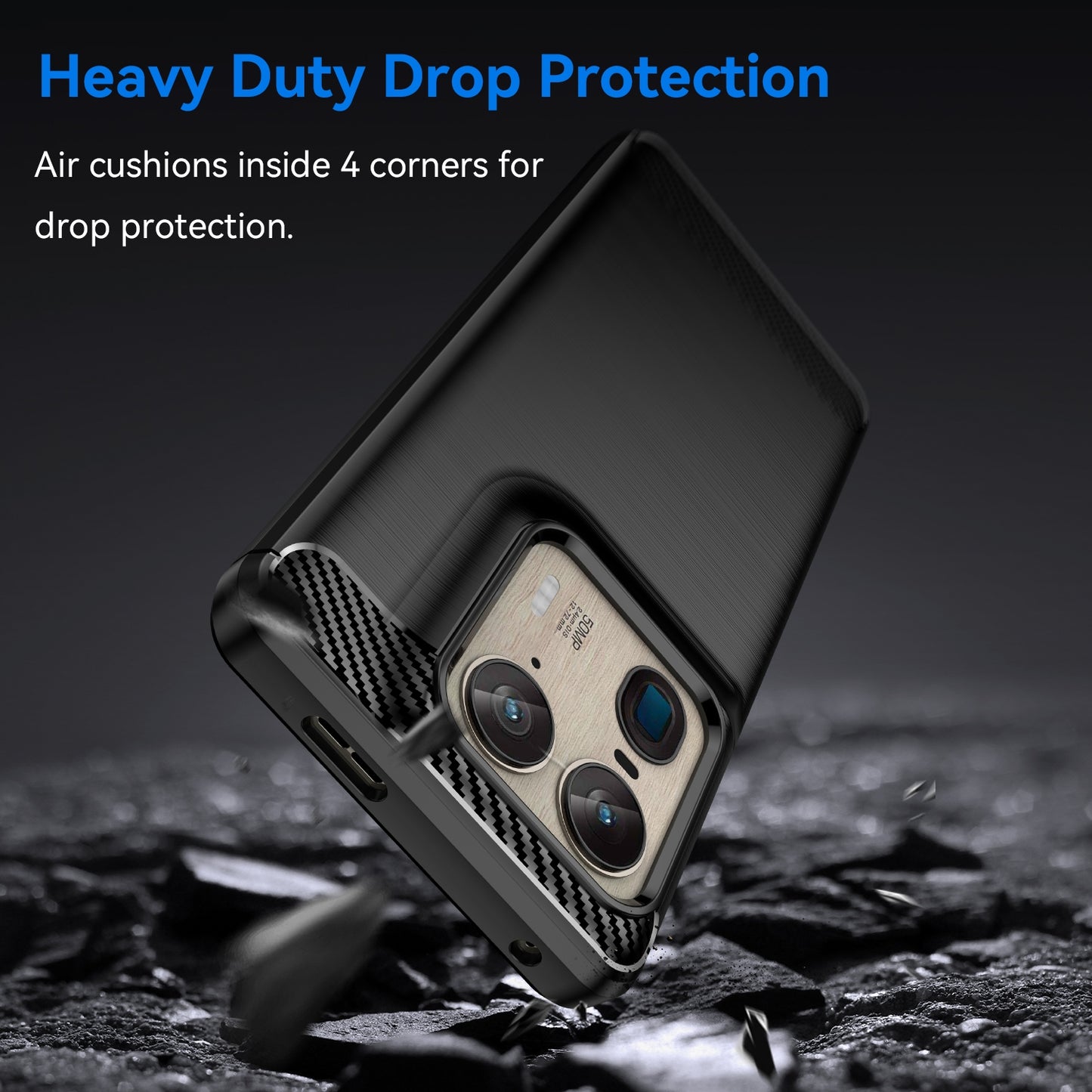 Motorola Moto X50 Ultra Carbon Fibre Brushed Texture TPU Protective Phone Case Shockproof Slim Cover