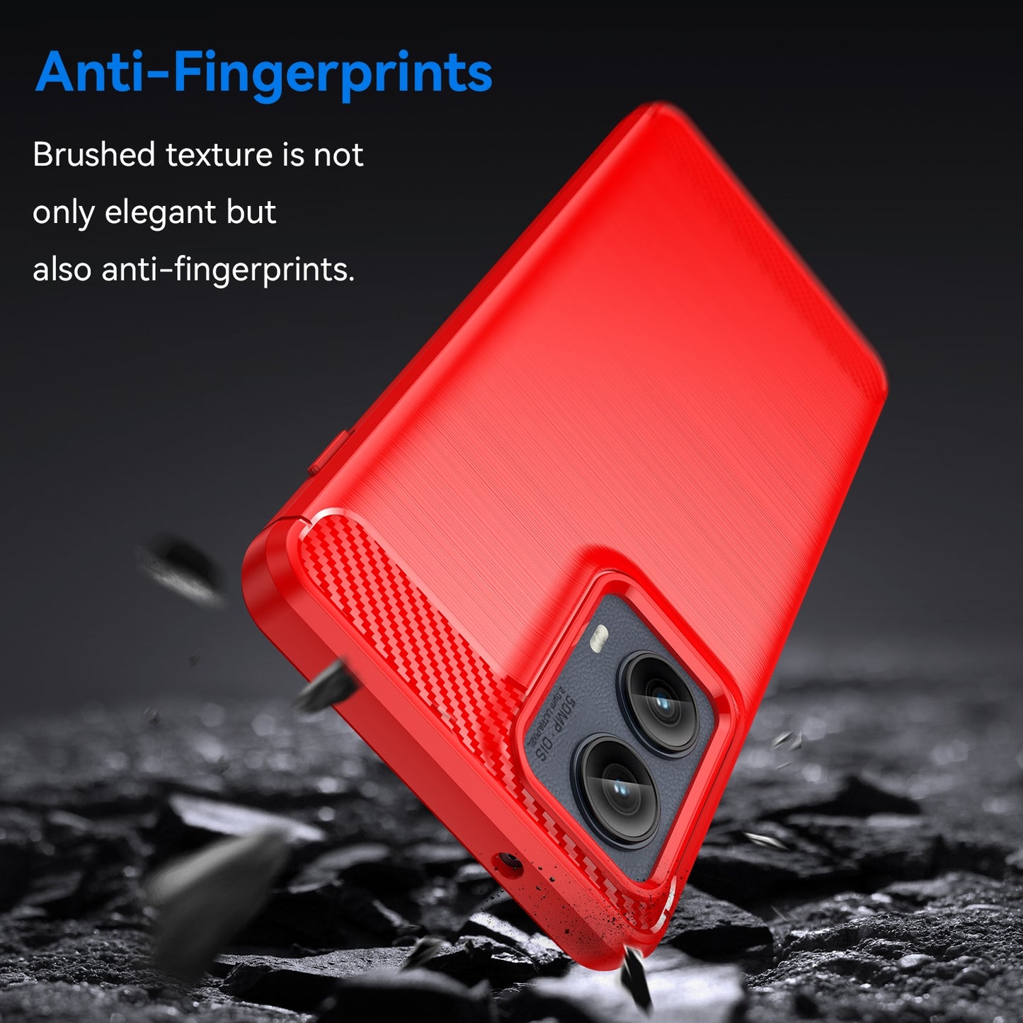 Motorola Edge 2024 Carbon Fiber Brushed Texture TPU Protective Phone Case Shockproof Slim Cover