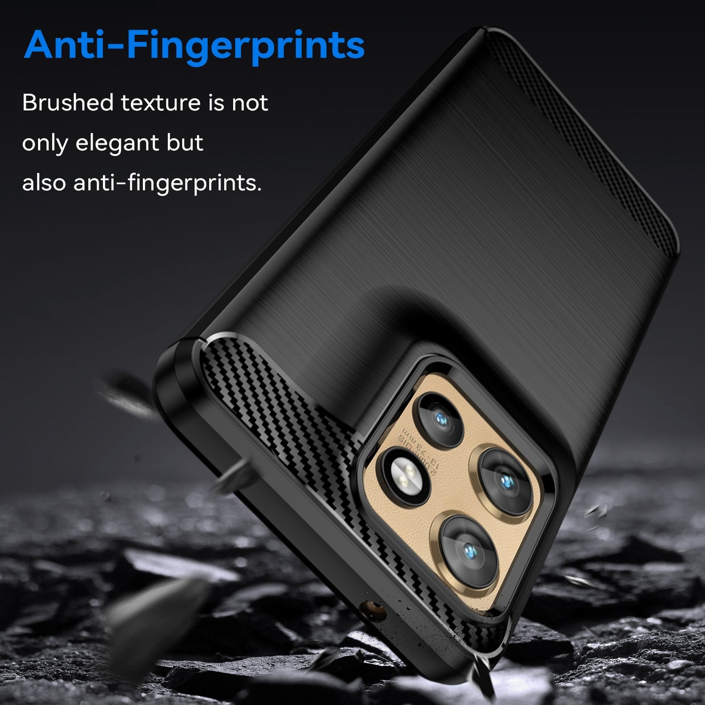 Motorola Edge 50 Neo Carbon Fibre Brushed Texture TPU Protective Phone Case Shockproof Slim Cover