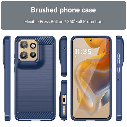 Motorola Edge 50 Neo Carbon Fibre Brushed Texture TPU Protective Phone Case Shockproof Slim Cover