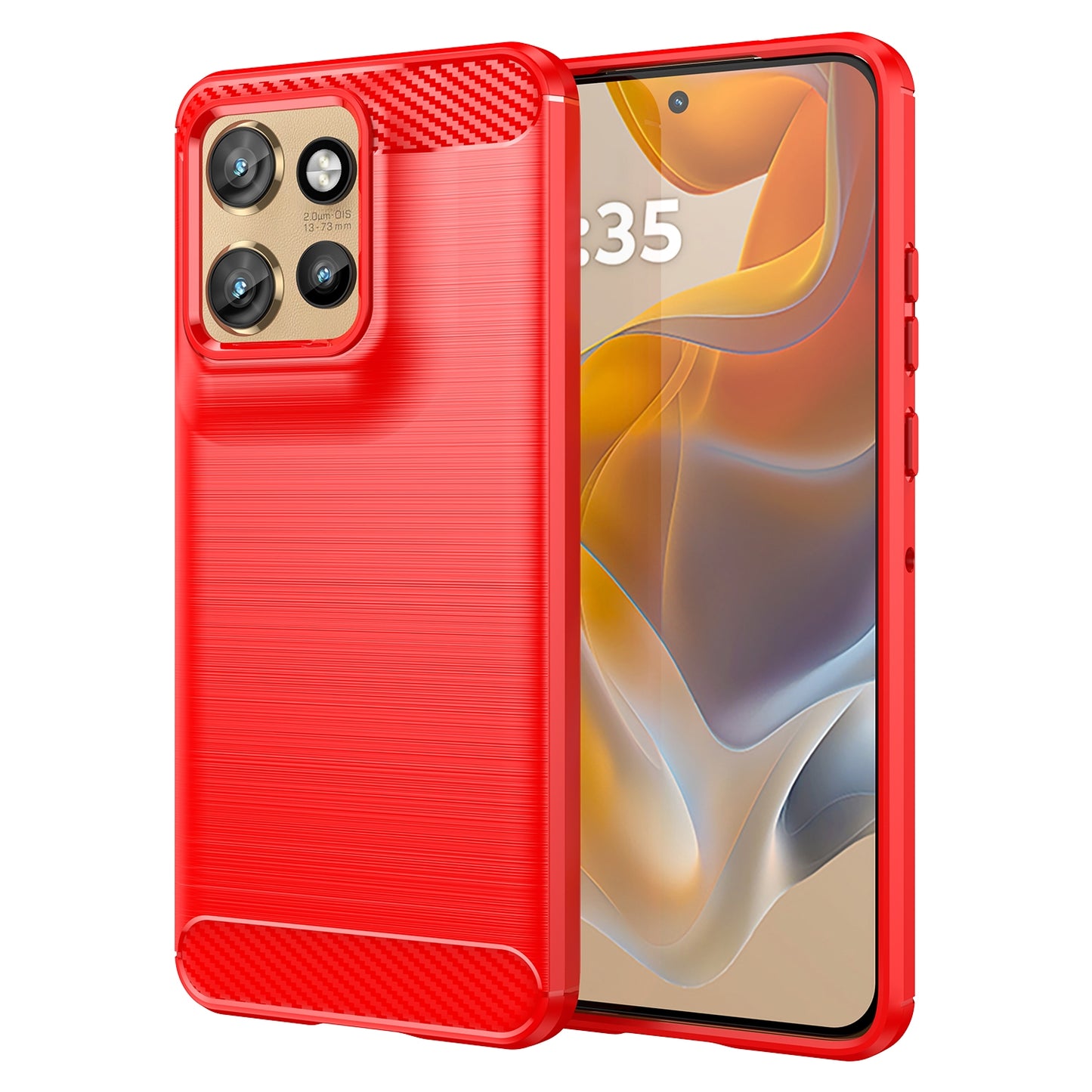 Motorola Edge 50 Neo Carbon Fibre Brushed Texture TPU Protective Phone Case Shockproof Slim Cover
