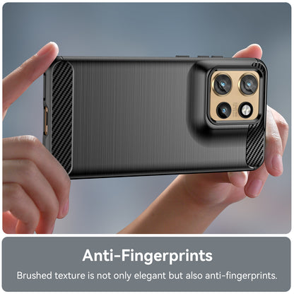 Motorola Moto S50 Carbon Fibre Brushed Texture TPU Protective Phone Case Shockproof Slim Cover