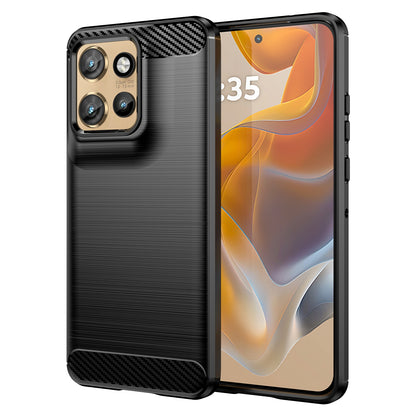 Motorola Moto S50 Carbon Fiber Brushed Texture TPU Protective Phone Case Shockproof Slim Cover