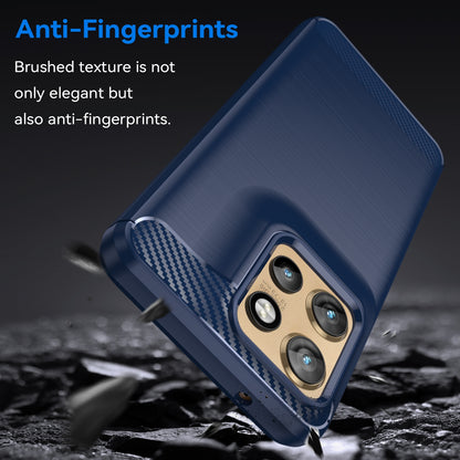 Motorola Moto S50 Carbon Fibre Brushed Texture TPU Protective Phone Case Shockproof Slim Cover