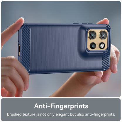 Motorola Moto S50 Carbon Fiber Brushed Texture TPU Protective Phone Case Shockproof Slim Cover