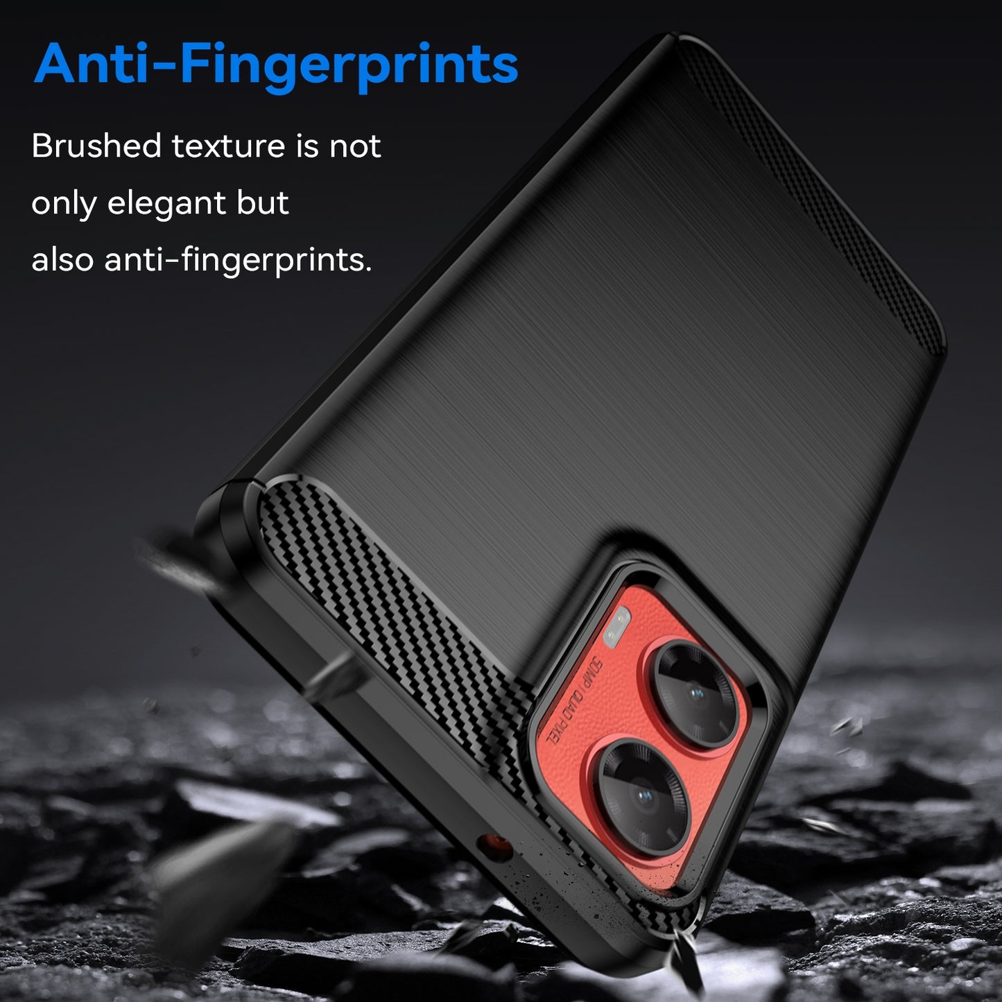 Motorola Moto G35 5G Carbon Fibre Brushed Texture TPU Protective Phone Case Shockproof Slim Cover