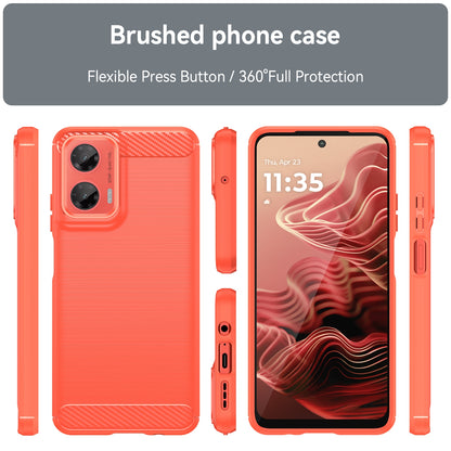 Motorola Moto G35 5G Carbon Fibre Brushed Texture TPU Protective Phone Case Shockproof Slim Cover