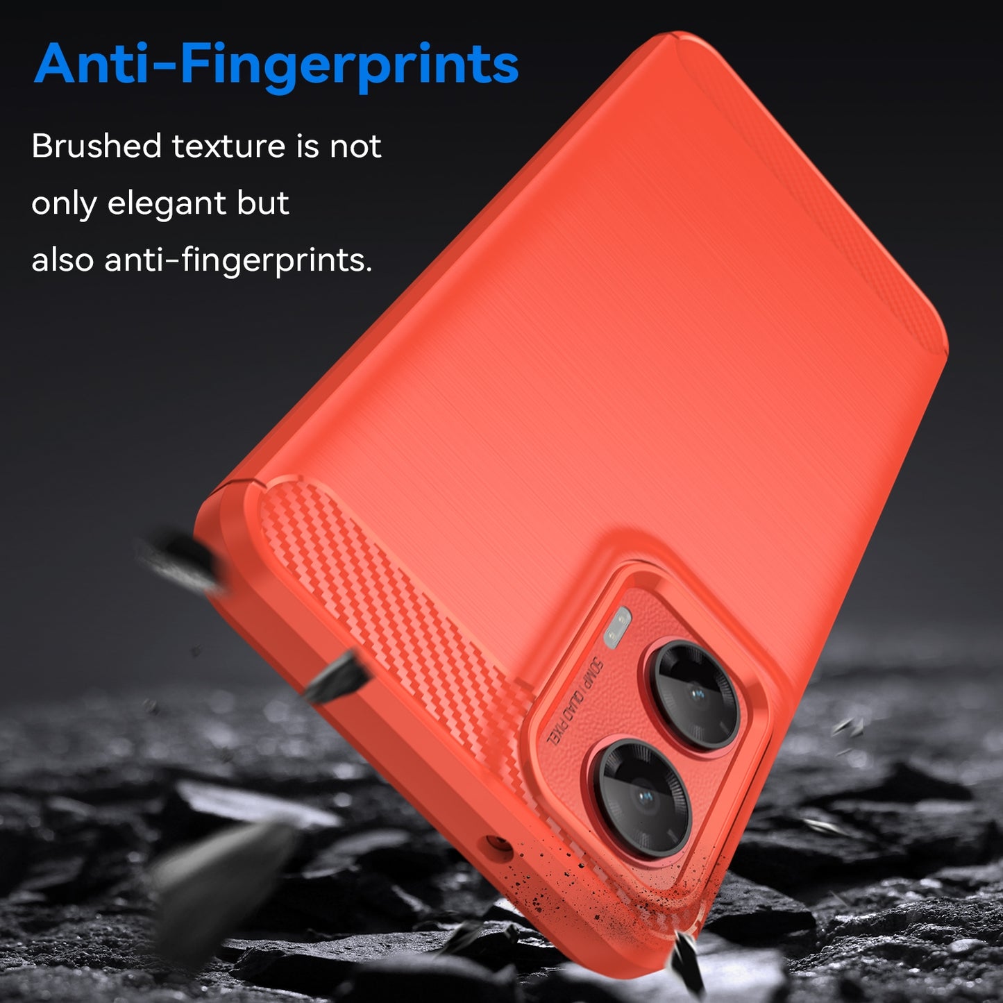 Motorola Moto G35 5G Carbon Fibre Brushed Texture TPU Protective Phone Case Shockproof Slim Cover