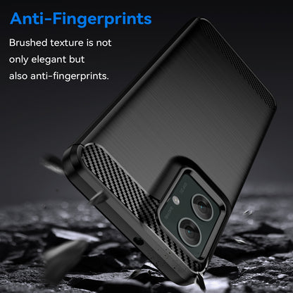 Motorola Moto G55 5G Carbon Fibre Brushed Texture TPU Protective Phone Case Shockproof Slim Cover