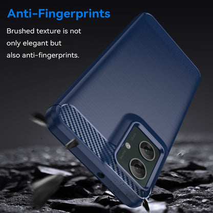 Motorola Moto G55 5G Carbon Fiber Brushed Texture TPU Protective Phone Case Shockproof Slim Cover