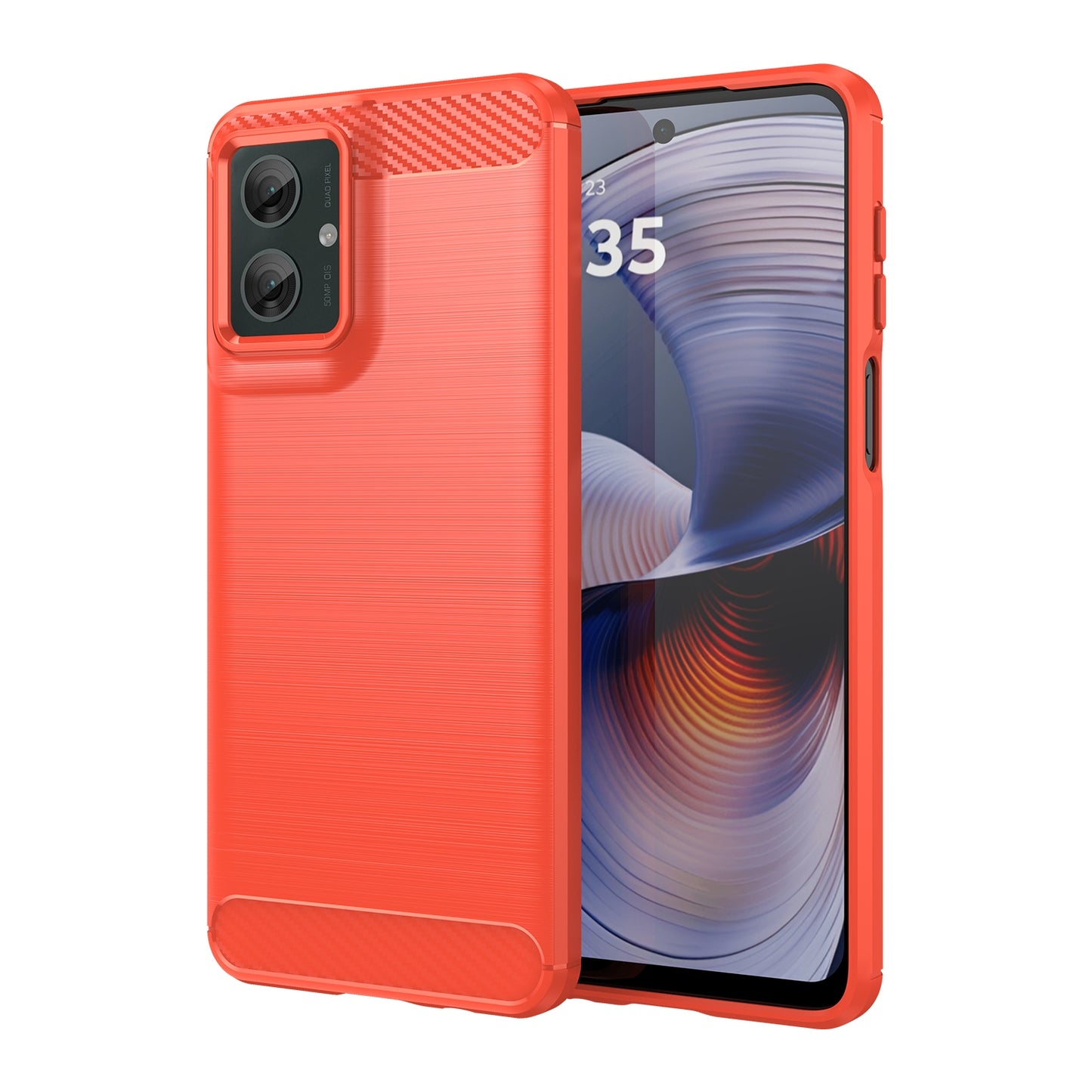 Motorola Moto G55 5G Carbon Fibre Brushed Texture TPU Protective Phone Case Shockproof Slim Cover