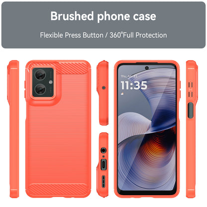 Motorola Moto G55 5G Carbon Fibre Brushed Texture TPU Protective Phone Case Shockproof Slim Cover