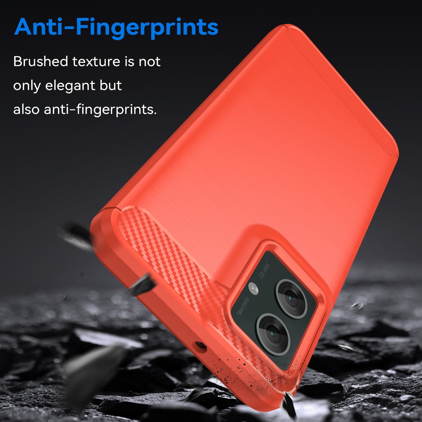Motorola Moto G55 5G Carbon Fibre Brushed Texture TPU Protective Phone Case Shockproof Slim Cover