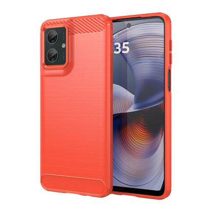 Motorola Moto G55 5G Carbon Fiber Brushed Texture TPU Protective Phone Case Shockproof Slim Cover