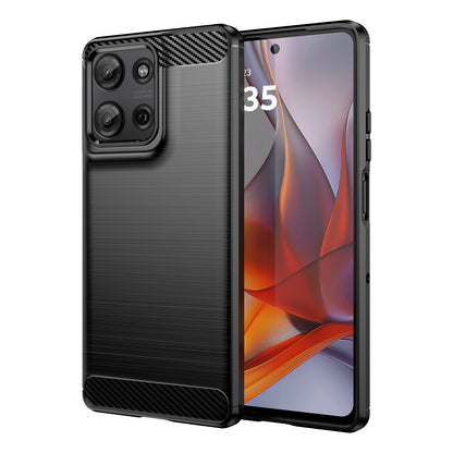 Motorola Moto G75 5G Carbon Fibre Brushed Texture TPU Protective Phone Case Shockproof Slim Cover