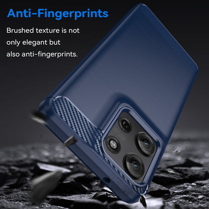 Motorola Moto G75 5G Carbon Fibre Brushed Texture TPU Protective Phone Case Shockproof Slim Cover