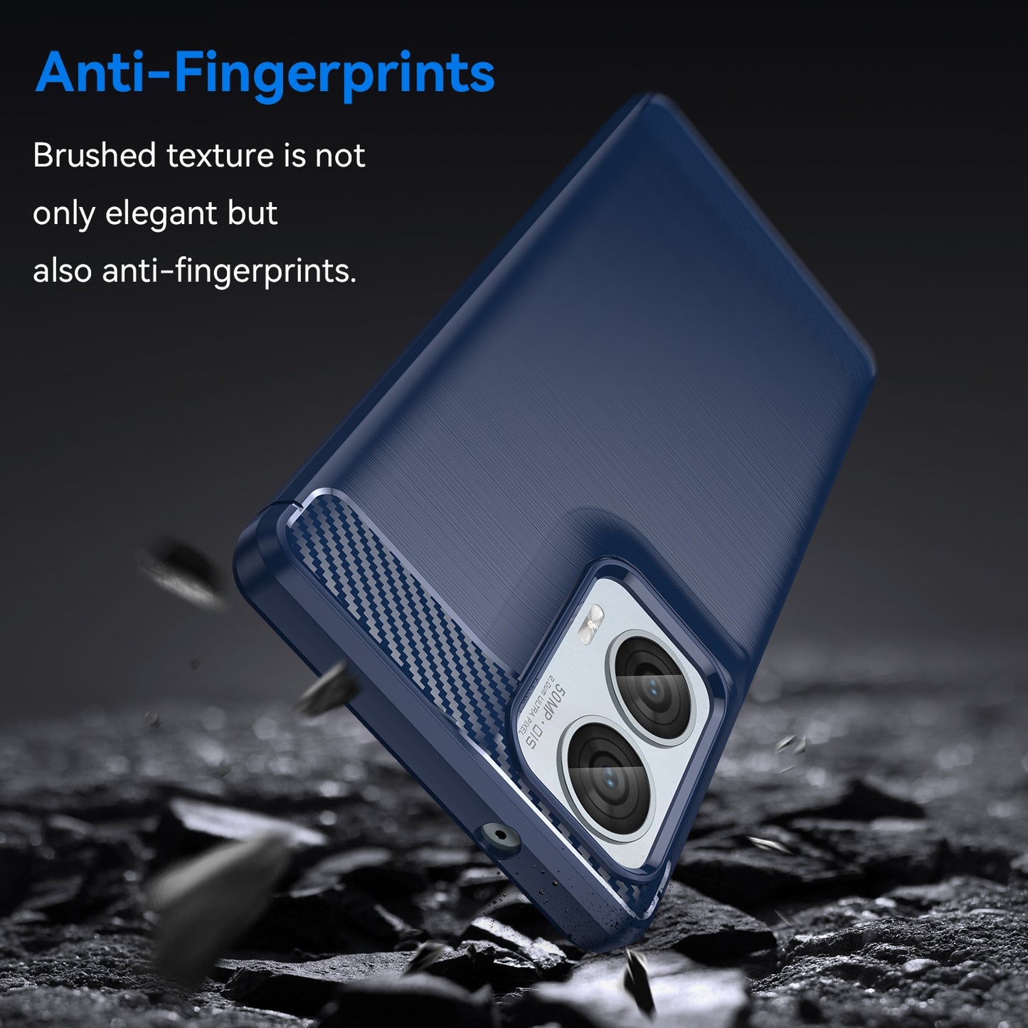 Motorola S50 Neo Carbon Fiber Brushed Texture TPU Protective Phone Case Shockproof Slim Cover