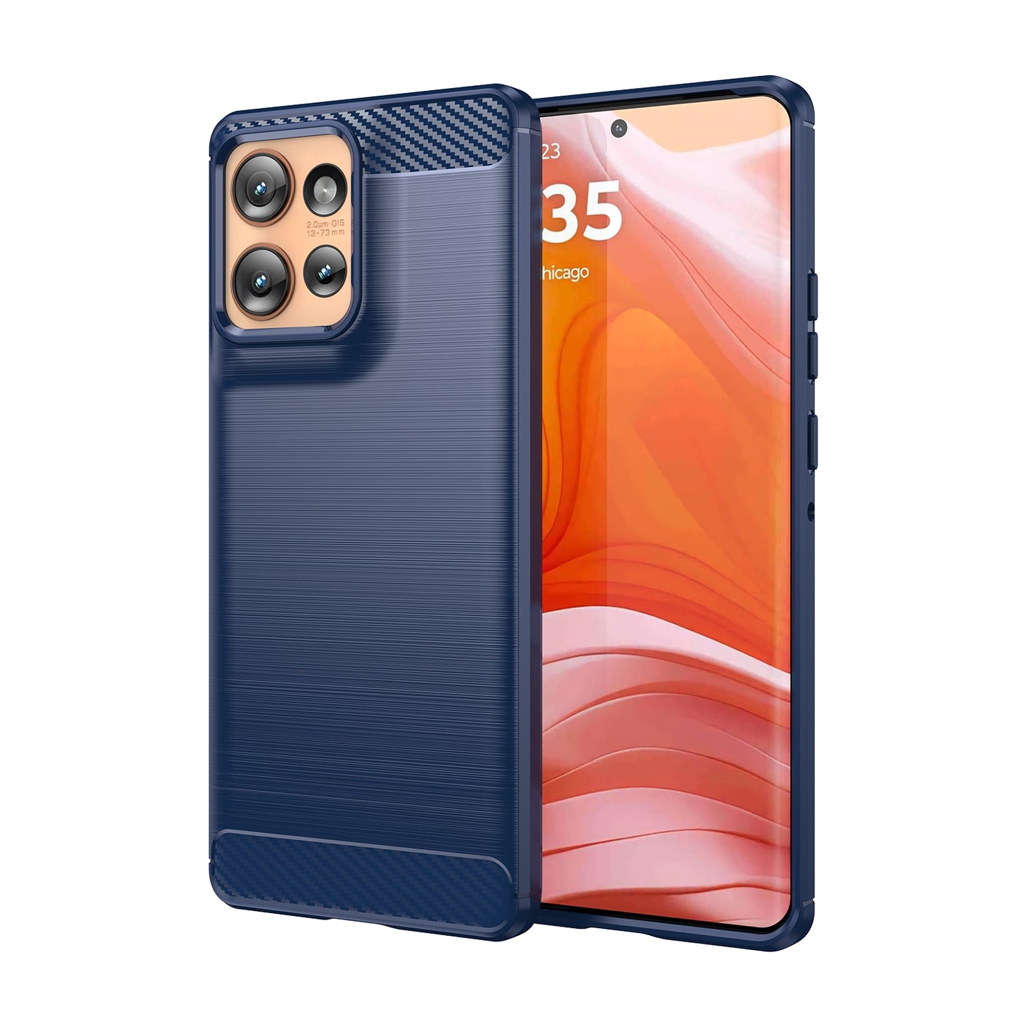 Motorola Edge 50 Carbon Fibre Brushed Texture TPU Protective Phone Case Shockproof Slim Cover