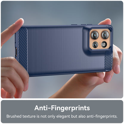 Motorola Edge 50 Carbon Fibre Brushed Texture TPU Protective Phone Case Shockproof Slim Cover