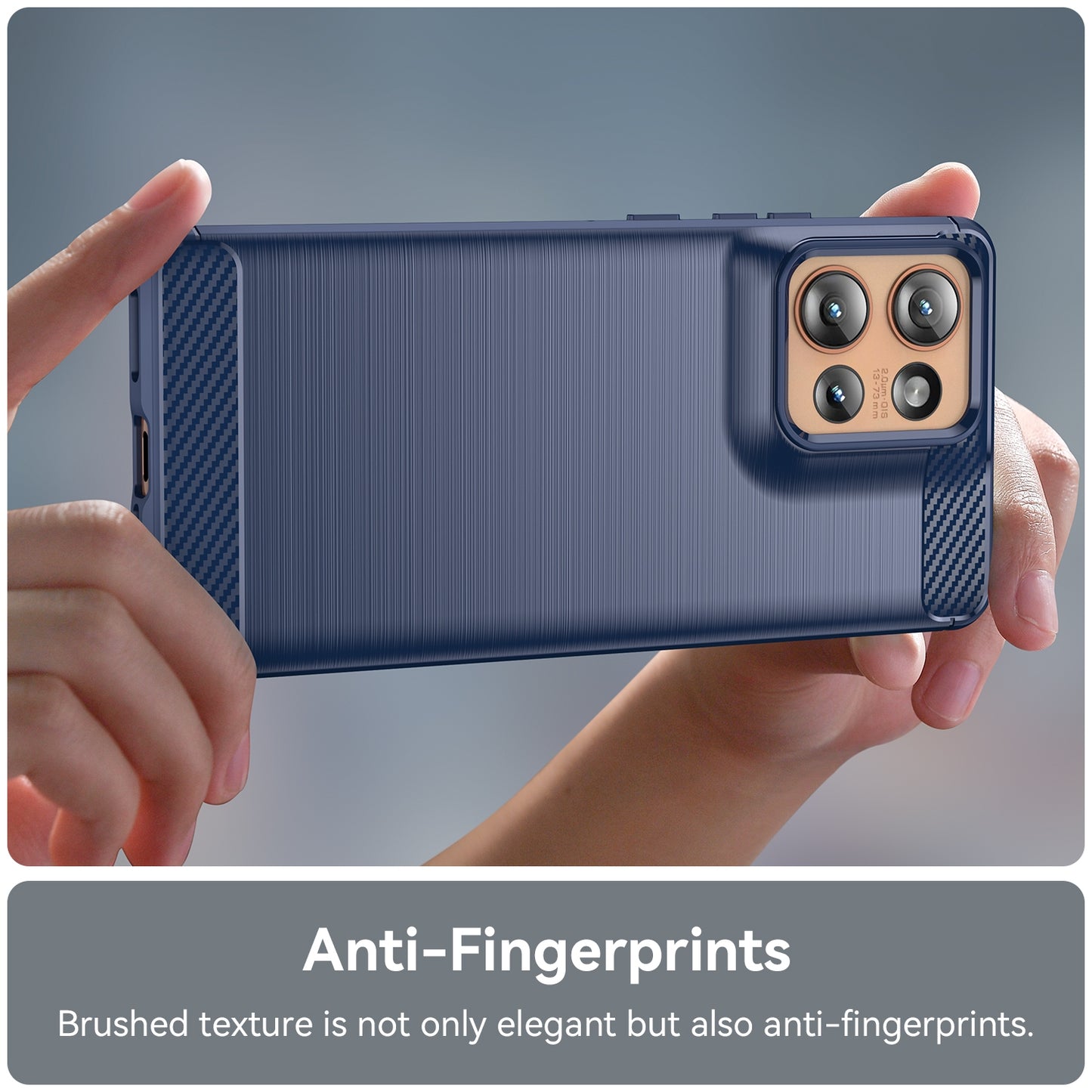 Motorola Edge 50 Carbon Fiber Brushed Texture TPU Protective Phone Case Shockproof Slim Cover