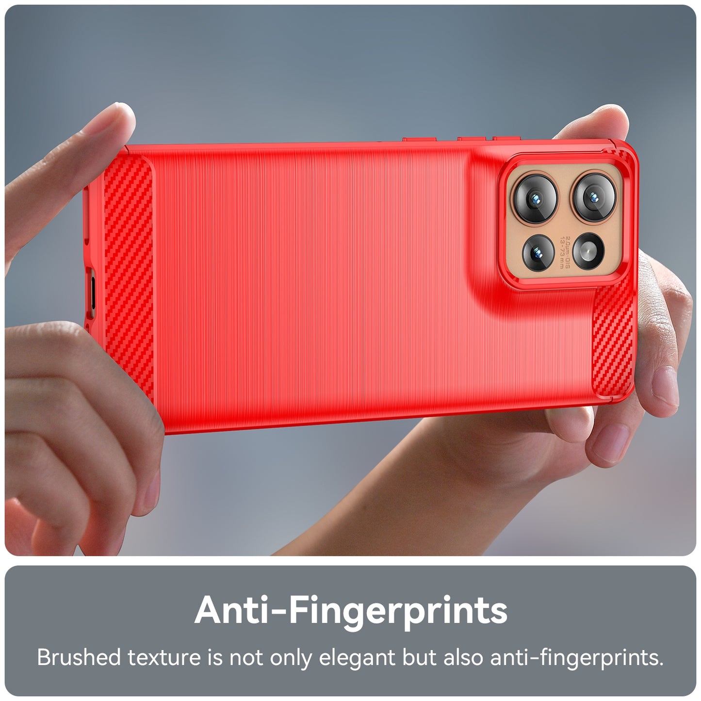 Motorola Edge 50 Carbon Fibre Brushed Texture TPU Protective Phone Case Shockproof Slim Cover
