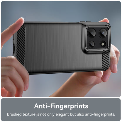 Motorola Moto G 5G 2025 Carbon Fibre Brushed Texture TPU Protective Phone Case Shockproof Slim Cover