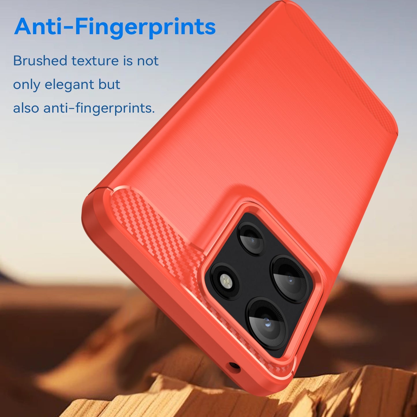 Motorola Moto G 5G 2025 Carbon Fiber Brushed Texture TPU Protective Phone Case Shockproof Slim Cover