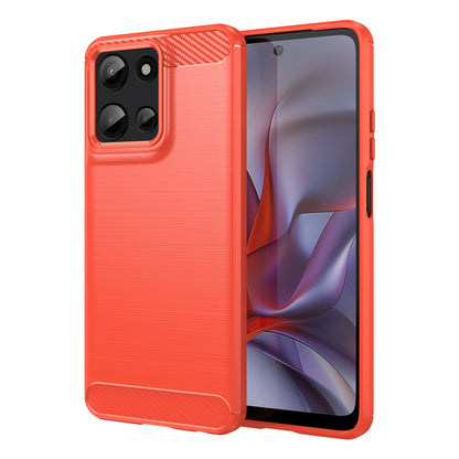 Motorola Moto G 5G 2025 Carbon Fiber Brushed Texture TPU Protective Phone Case Shockproof Slim Cover