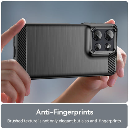 Motorola Moto G Power 2025 Carbon Fibre Brushed Texture TPU Protective Phone Case Shockproof Slim Cover