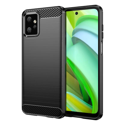 Motorola Moto G Power 2023 Carbon Fibre Brushed Texture TPU Protective Phone Case Shockproof Slim Cover
