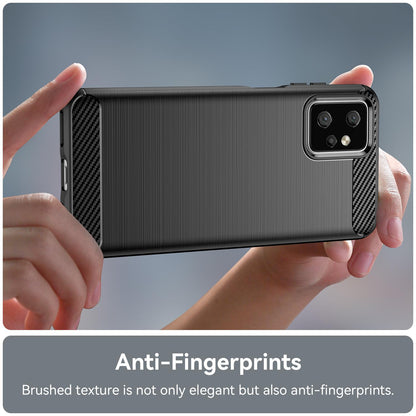 Motorola Moto G Power 2023 Carbon Fibre Brushed Texture TPU Protective Phone Case Shockproof Slim Cover