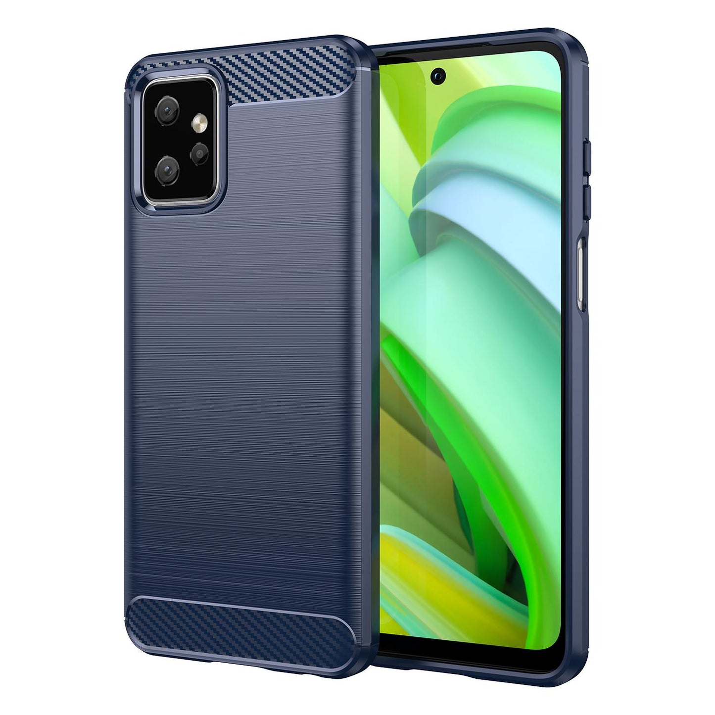 Motorola Moto G Power 2023 Carbon Fibre Brushed Texture TPU Protective Phone Case Shockproof Slim Cover