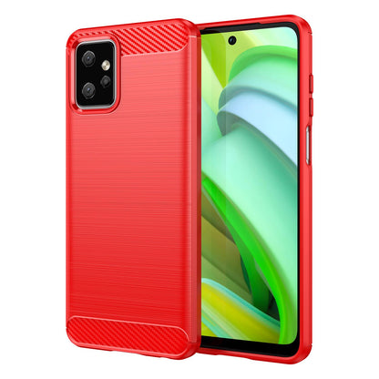 Motorola Moto G Power 2023 Carbon Fiber Brushed Texture TPU Protective Phone Case Shockproof Slim Cover