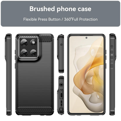 Motorola Moto G Stylus 5G 2025 Carbon Fiber Brushed Texture TPU Protective Phone Case Shockproof Slim Cover