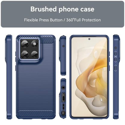 Motorola Moto G Stylus 5G 2025 Carbon Fiber Brushed Texture TPU Protective Phone Case Shockproof Slim Cover