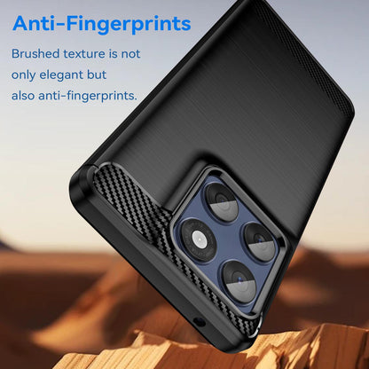Motorola Edge 60 Fusion Carbon Fibre Brushed Texture TPU Protective Phone Case Shockproof Slim Cover