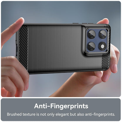 Motorola Edge 60 Fusion Carbon Fiber Brushed Texture TPU Protective Phone Case Shockproof Slim Cover
