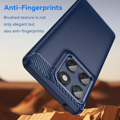 Motorola Edge 60 Fusion Carbon Fibre Brushed Texture TPU Protective Phone Case Shockproof Slim Cover