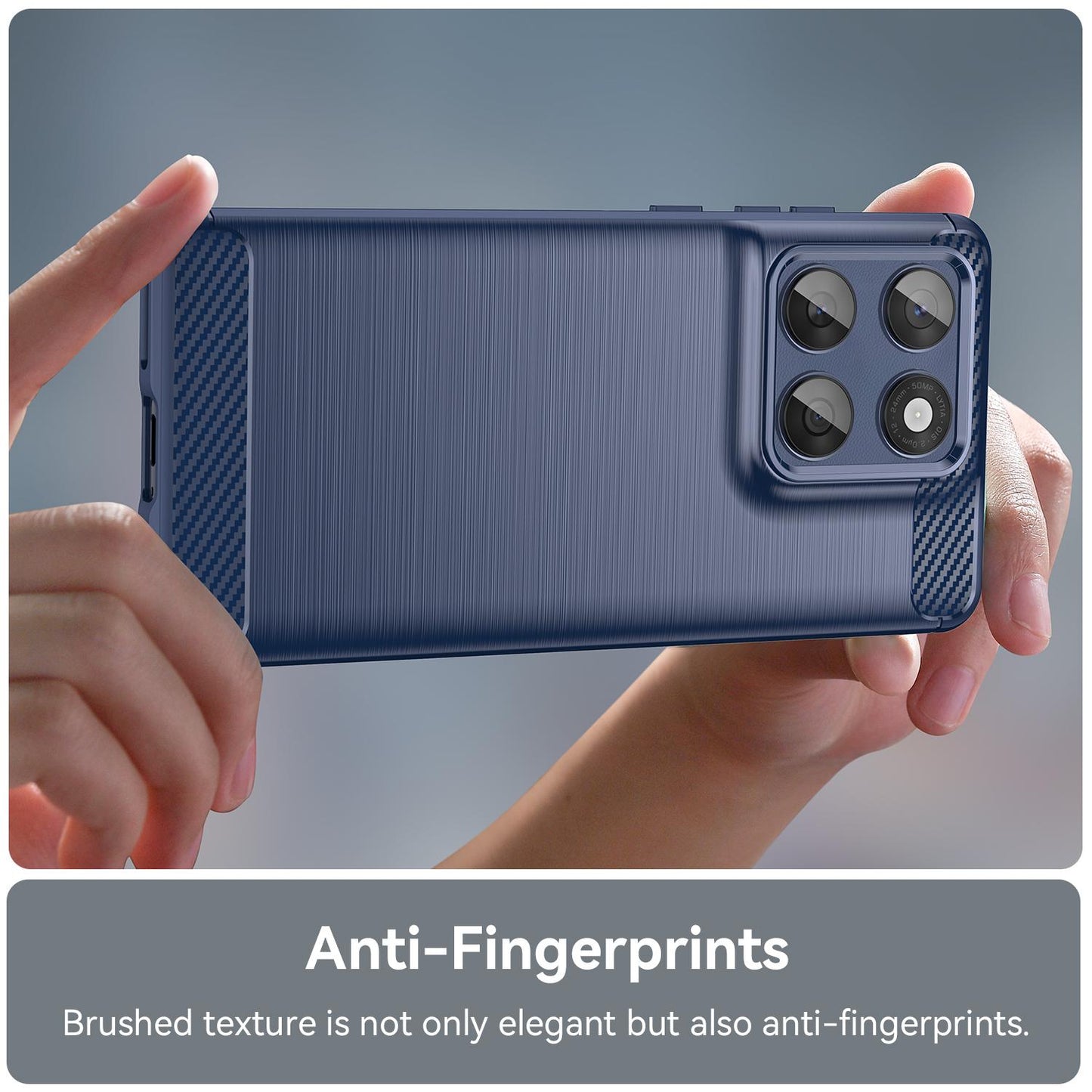 Motorola Edge 60 Fusion Carbon Fibre Brushed Texture TPU Protective Phone Case Shockproof Slim Cover