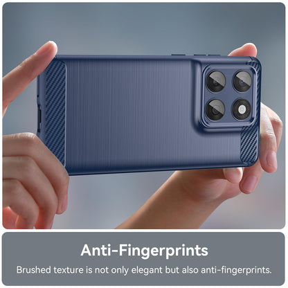 Motorola Edge 60 Fusion Carbon Fiber Brushed Texture TPU Protective Phone Case Shockproof Slim Cover