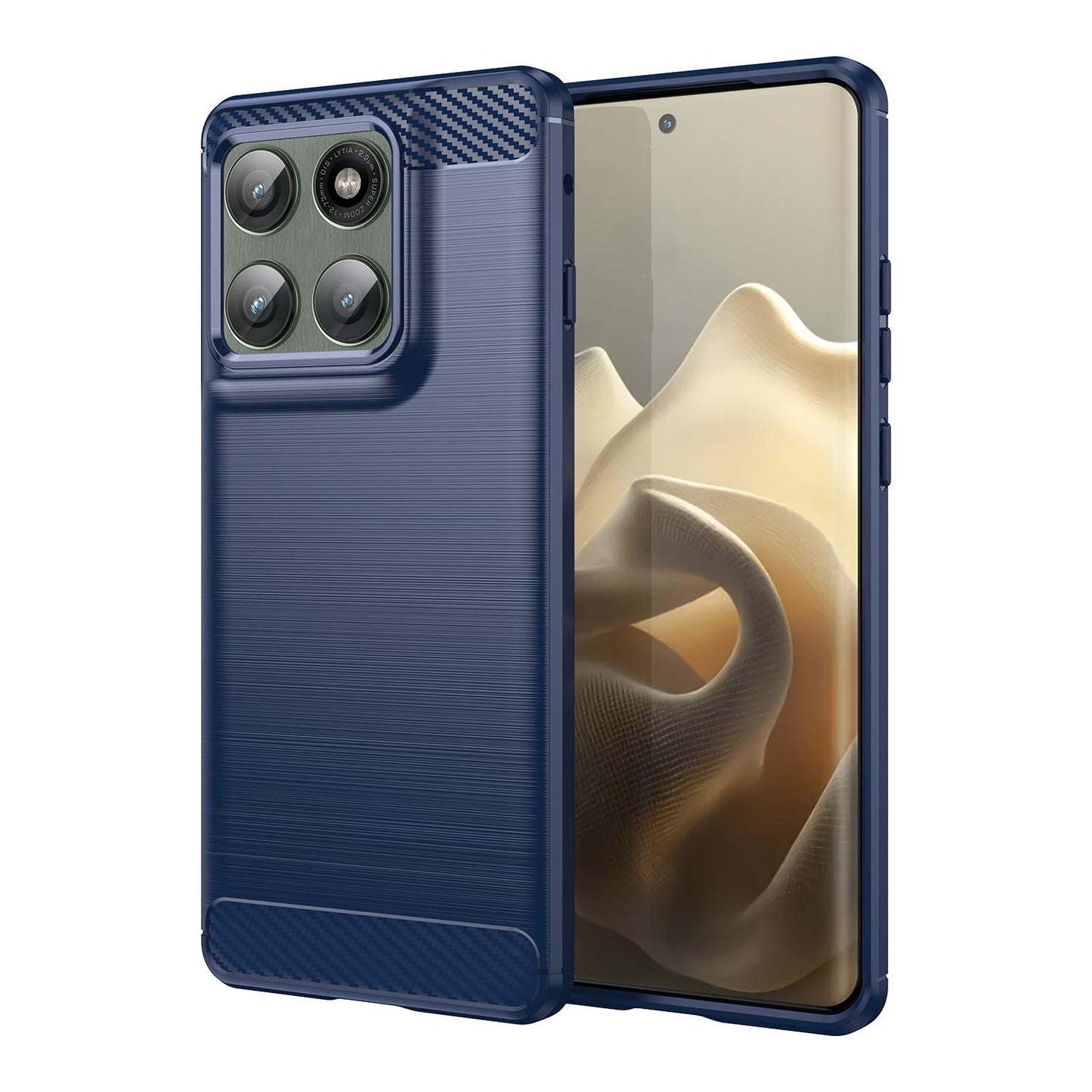 Motorola Edge 5G 2025 Carbon Fibre Brushed Texture TPU Protective Phone Case Shockproof Slim Cover