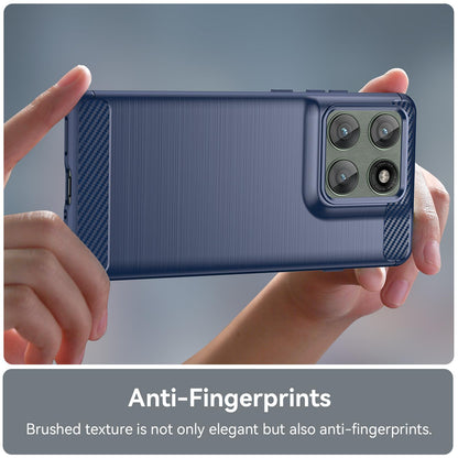 Motorola Edge 5G 2025 Carbon Fiber Brushed Texture TPU Protective Phone Case Shockproof Slim Cover