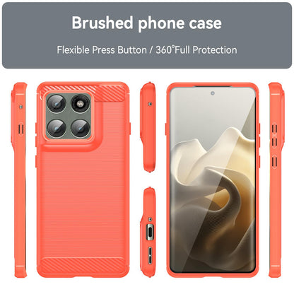 Motorola Edge 5G 2025 Carbon Fiber Brushed Texture TPU Protective Phone Case Shockproof Slim Cover
