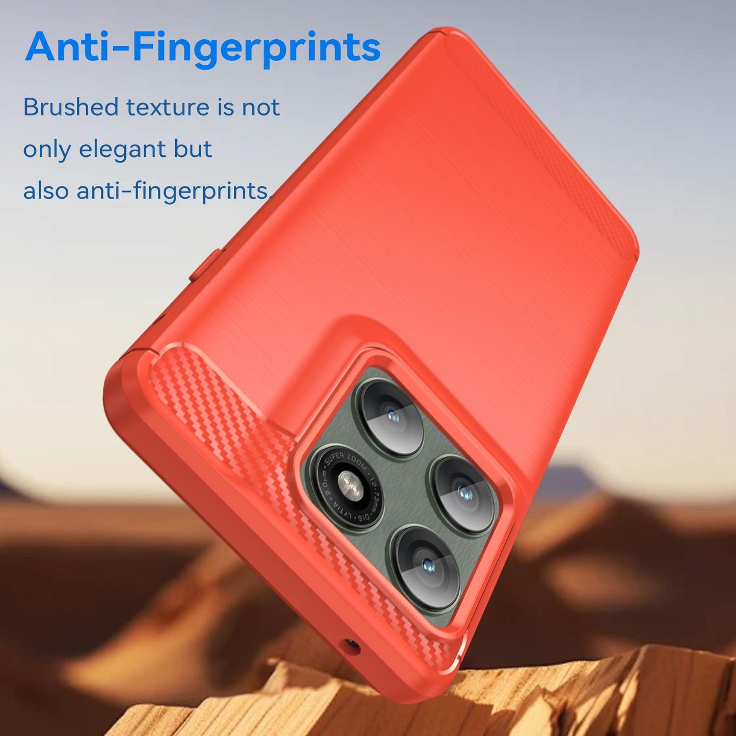 Motorola Edge 5G 2025 Carbon Fiber Brushed Texture TPU Protective Phone Case Shockproof Slim Cover