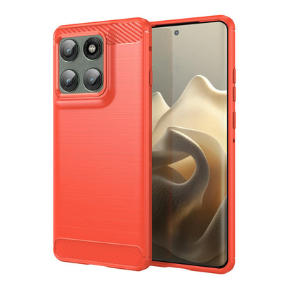 Motorola Edge 60 Pro Carbon Fiber Brushed Texture TPU Protective Phone Case Shockproof Slim Cover
