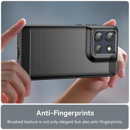 Motorola Moto G86 5G Carbon Fibre Brushed Texture TPU Protective Phone Case Shockproof Slim Cover