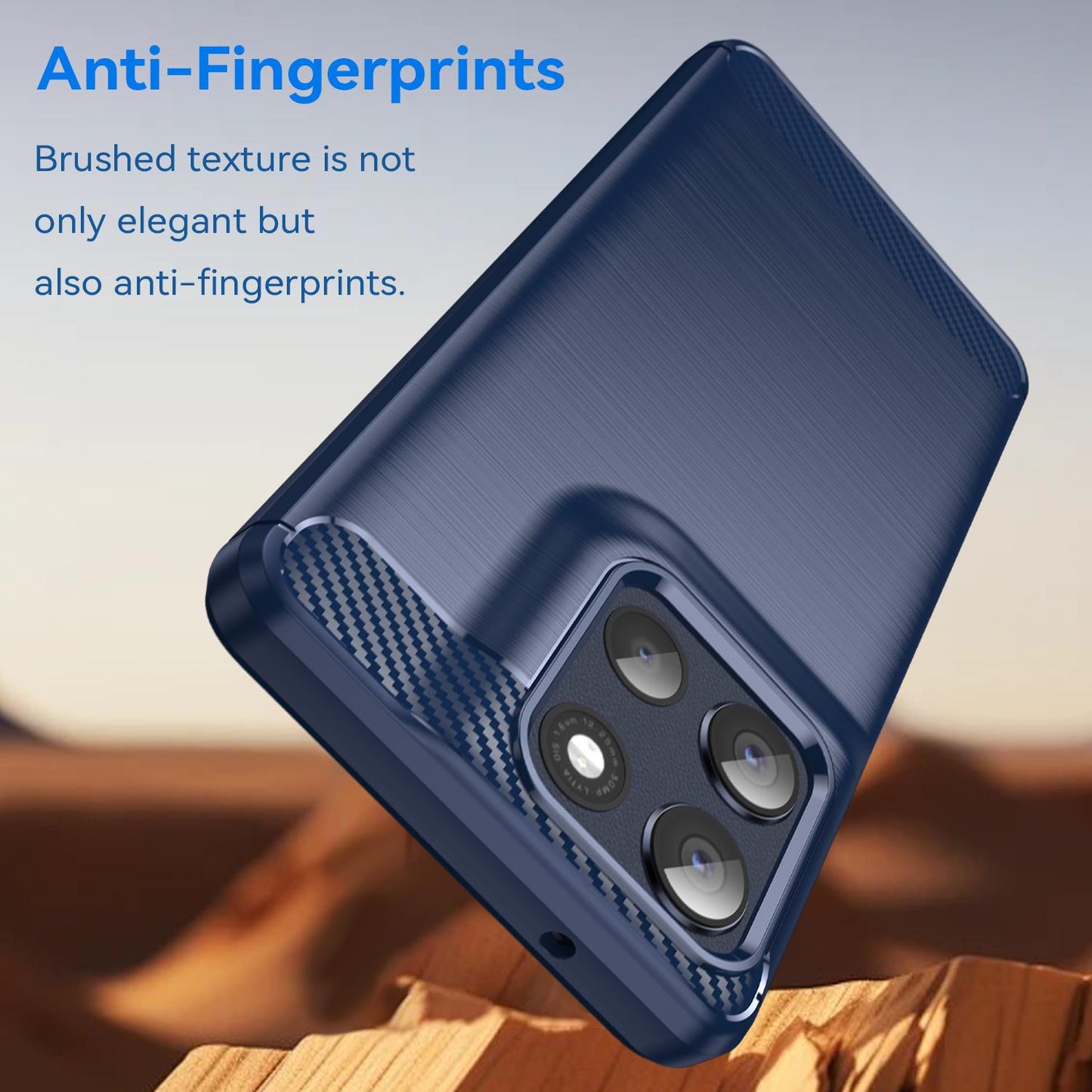 Motorola Moto G86 5G Carbon Fiber Brushed Texture TPU Protective Phone Case Shockproof Slim Cover