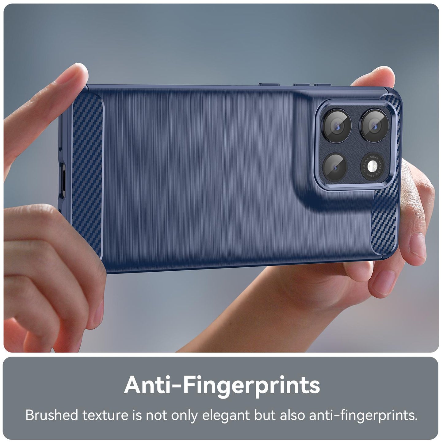Motorola Moto G86 5G Carbon Fibre Brushed Texture TPU Protective Phone Case Shockproof Slim Cover