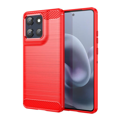 Motorola Moto G86 5G Carbon Fibre Brushed Texture TPU Protective Phone Case Shockproof Slim Cover